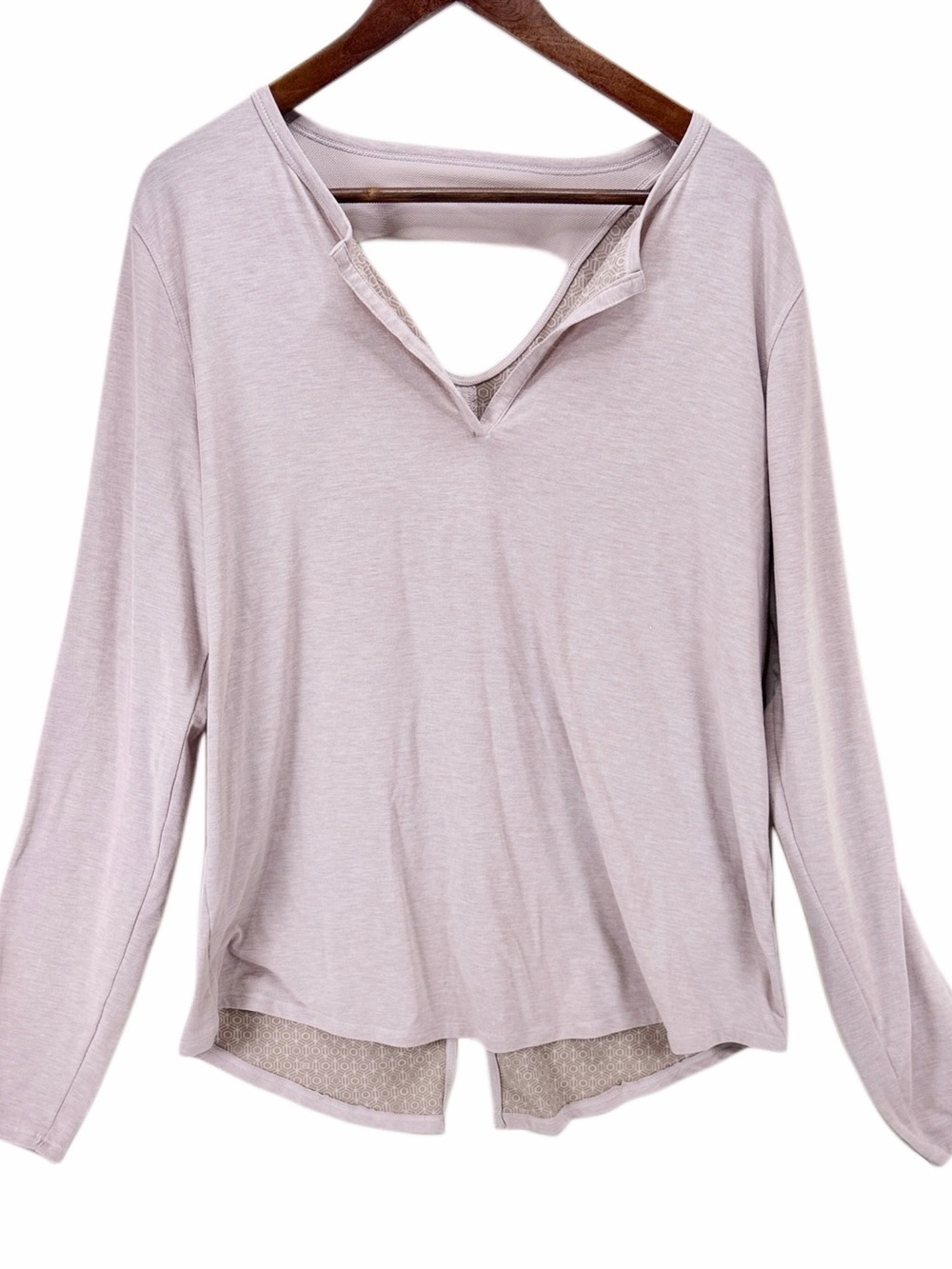 Under Armour Women's Long-Sleeve V-Neck Top in Pink
